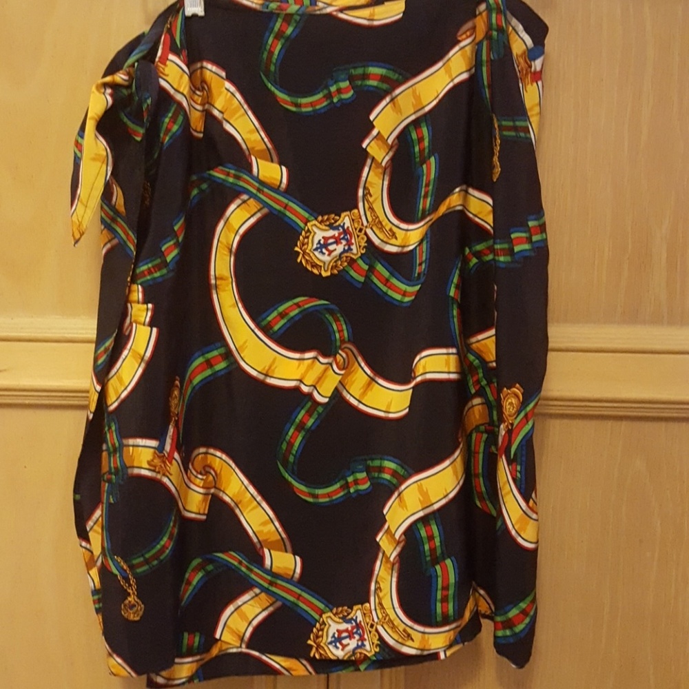 Ellen Tracy silk wrap around skirt